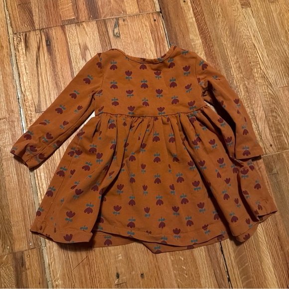 Hanna Andersson Floral Dress 75/12-18 Months Cotton - Picture 3 of 4